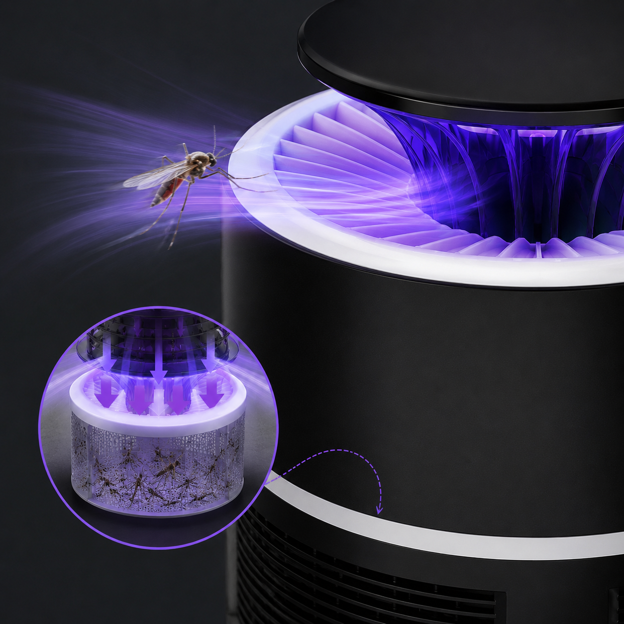 Lámpara Antimosquitos por succión Silenya™