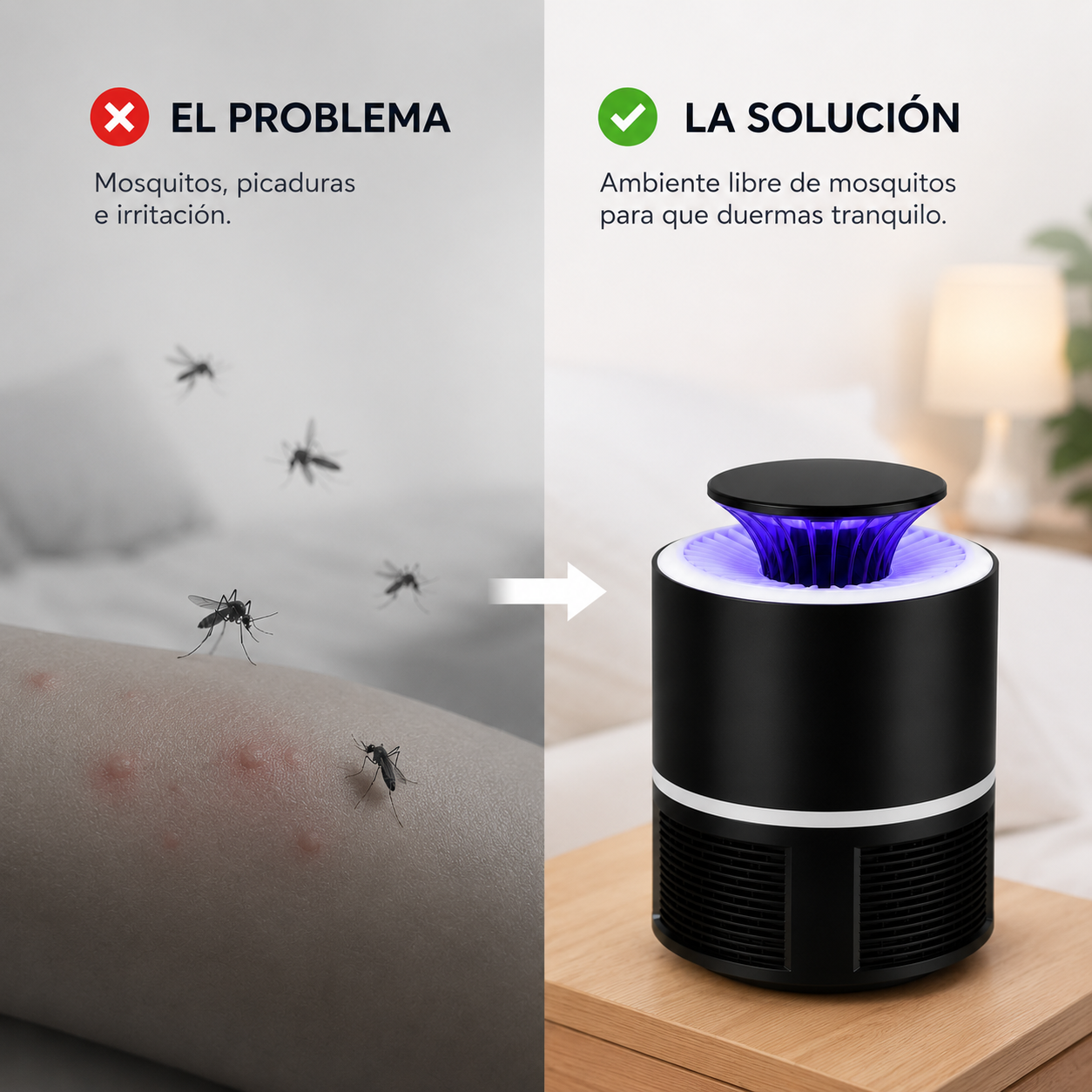 Lámpara Antimosquitos por succión Silenya™